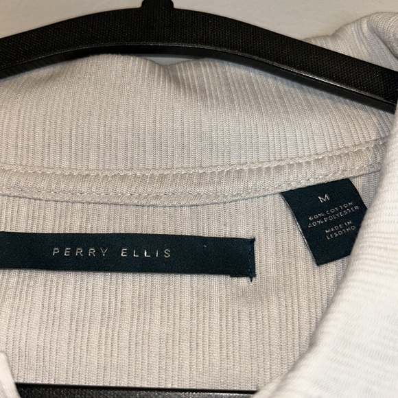 Perry Ellis Classic Beige Polo Shirt - Picture 5 of 6